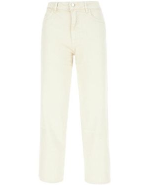ICON DENIM Jeans With Belt Loops - White