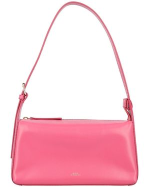 A.P.C. Logo Shoulder Bag - Pink