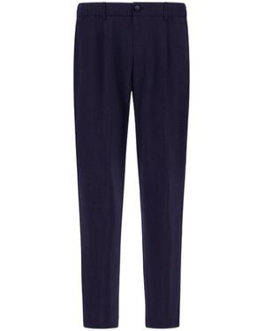 Herno Pleated Drawstring Trousers - Blue