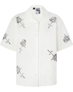 Pinko Floral-Print Shirt - White