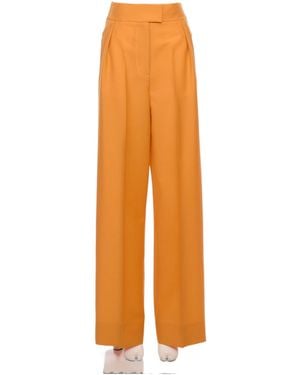 Valentino British Pleated Trousers - Orange