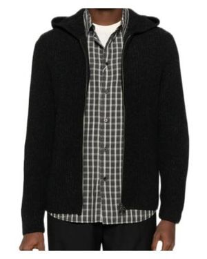 Samsøe & Samsøe Zip-Up Hooded Jumper - Black