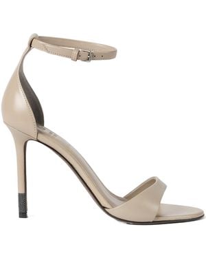 Brunello Cucinelli Round-Toe High-Heeled Sandals - White