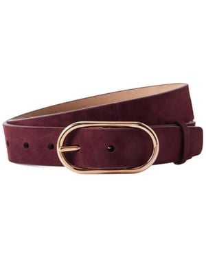 Gabriela Hearst Link Suede Belt - Purple
