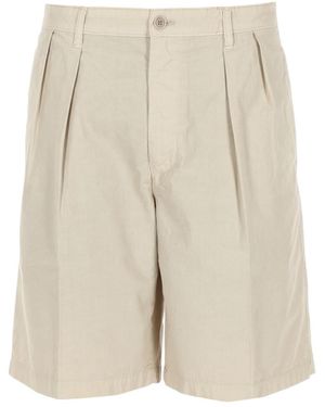 Aspesi Pleated Casual Shorts - Natural