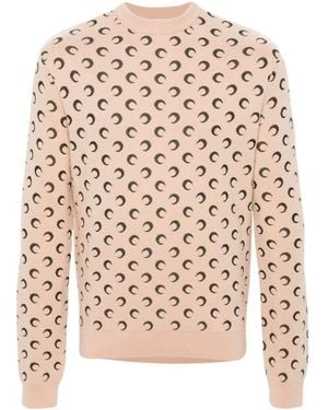 Marine Serre Long-Sleeved Jumper - White