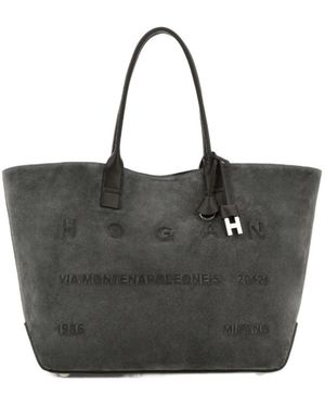 Hogan Address Medium Shopping Bag - Black