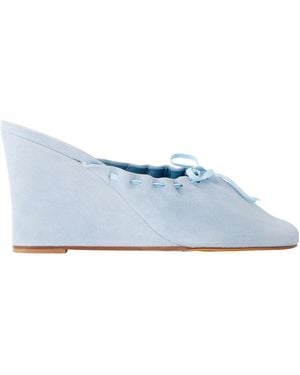 Maryam Nassir Zadeh Suede Ballet Wedges - Blue