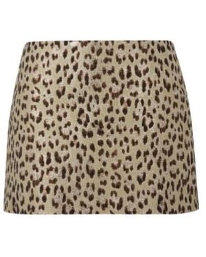 P.A.R.O.S.H. Jacquard Mini Skirt - Natural