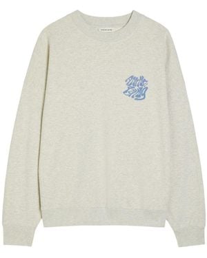 Anine Bing Printed Cotton Sweatshirt - White
