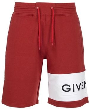 Givenchy Logo Shorts - Red