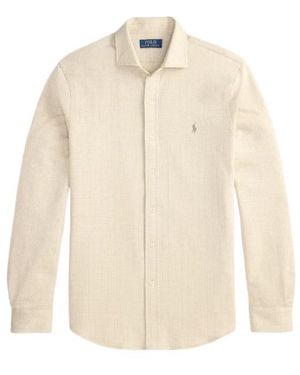 Polo Ralph Lauren Long-Sleeved Sports Shirt - Natural