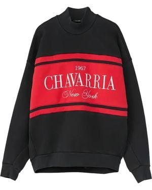Willy Chavarria Logo Panel Sweatshirt - Red