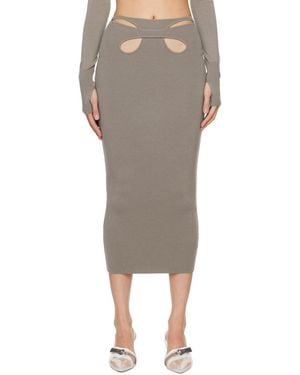 Dion Lee Mobius Loop Midi Skirt - Gray