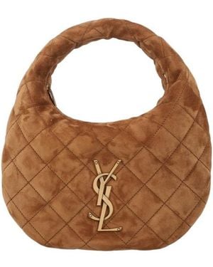 Saint Laurent Icarino Quilted Tote Bag - Brown