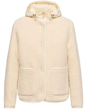 Moncler Hylesine 3-In- Wool Cotton Blend Short Down Jacket - Natural