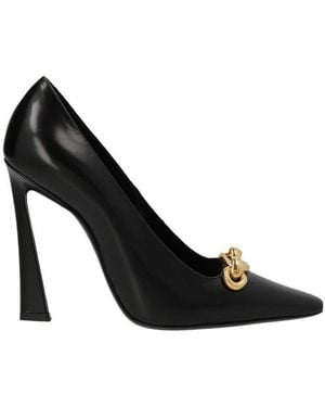 Saint Laurent Chain-Link Slip-On Pumps - Black