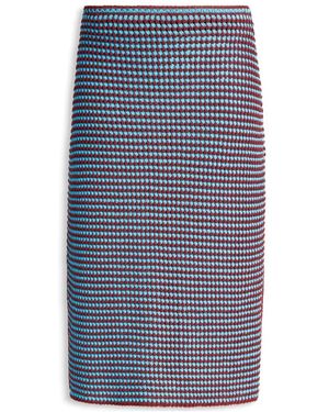 Alaïa Cotton Crochet Midi Skirt - Blue