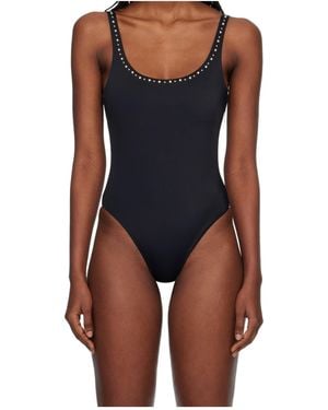 Versace Embellished Swimsuit - Blue