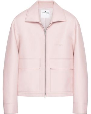 Courreges Double-Pocket Leather Jacket - Pink
