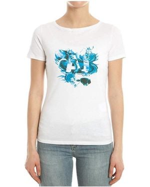 Armani Jeans Floral Logo T-Shirt - White
