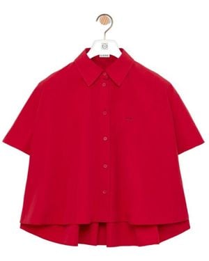Loewe Short Sleeve Trapeze Shirt - Red