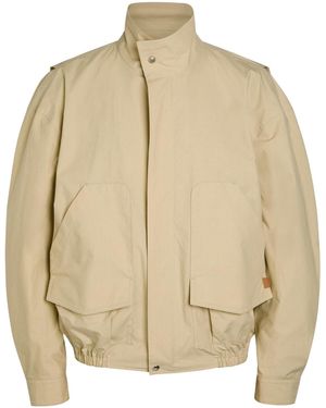 Calvin Klein Stand-Collar Short Jacket - Natural