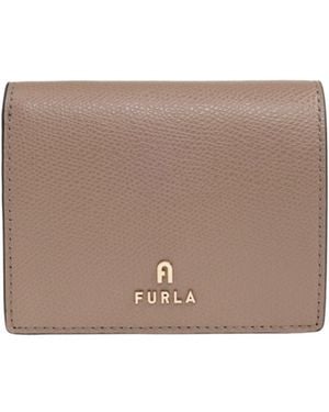Furla Small Camelia Logo-Plaque Bifold Wallet - Brown