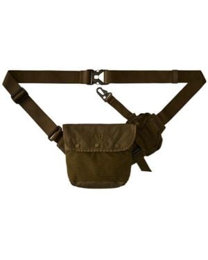 C.P. Company Panama-R Logo-Embroidered Belt Bag - Natural