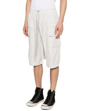 Rick Owens Creatch Cargo Drawstring Shorts - White