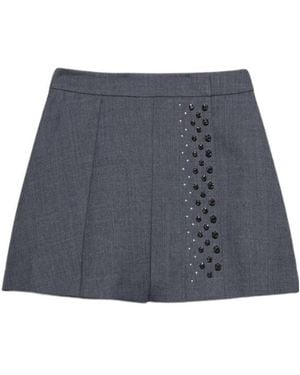 MAX&Co. Rhinestone Mini Skirt - Gray