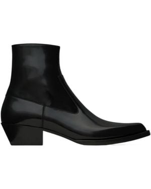 Saint Laurent Beat Booties - Black
