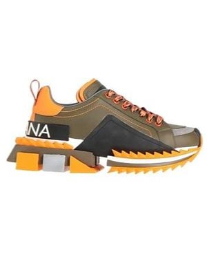 Dolce & Gabbana Multicoloured Thick-Soled Sports Shoes - Green