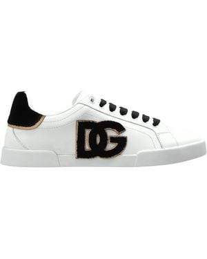 Dolce & Gabbana Dg Logo Patch Sneakers - White