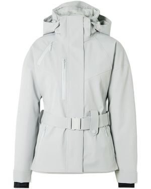 CORDOVA Cascade Appliquéd Belted Stretch Hooded Ski Jacket - Gray