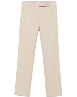 Brunello Cucinelli Monili-Embellished Straight Leg Trousers - Natural