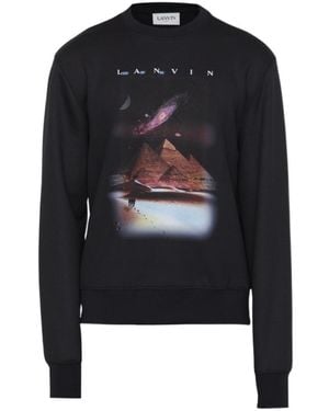 Lanvin Logo-Print Detail Sweatshirt - Black