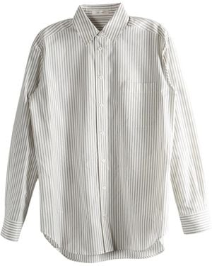 The Row Striped Button-Up Shirt - Grey