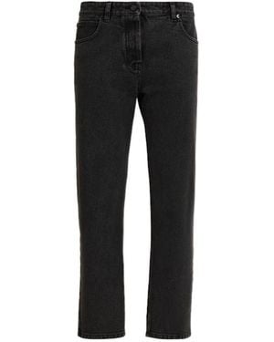 The Row Riaco Denim Cropped Jeans - Black