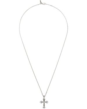 Emanuele Bicocchi Medium Fleury Cross Pendant Necklace - White