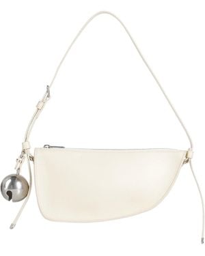 Burberry Plain Color Baguette Bag - White