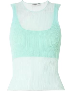 Jonathan Simkhai Oakley Plisse Top - Blue