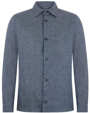 Herno Shirt-Style Button-Up Jacket - Blue