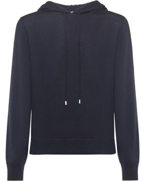 Giuliano Galiano Drawstring Hooded Jumper - Blue
