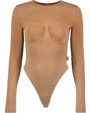 DIESEL Ruched Long-Sleeved Top - White