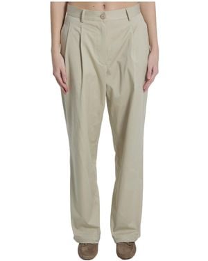 Frankie Shop Norstrand Pleated Chino Trousers - Grey