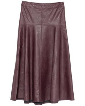 forte_forte Panelled A-Line Midi Skirt - Purple