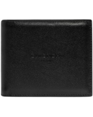Givenchy Logo Embossed Bi-Fold Wallet - Black