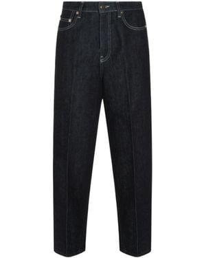 Fabiana Filippi Contrast-Stitch Straight Jeans - Black
