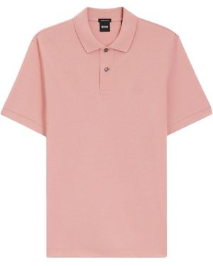 BOSS Casual Cotton Shortsleeve Top - Pink
